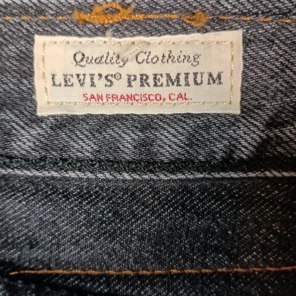 Levis 501 54 Deconstructed Jeans Men 33x32 Black Distressed Taper Button Fly - Picture 14 of 16